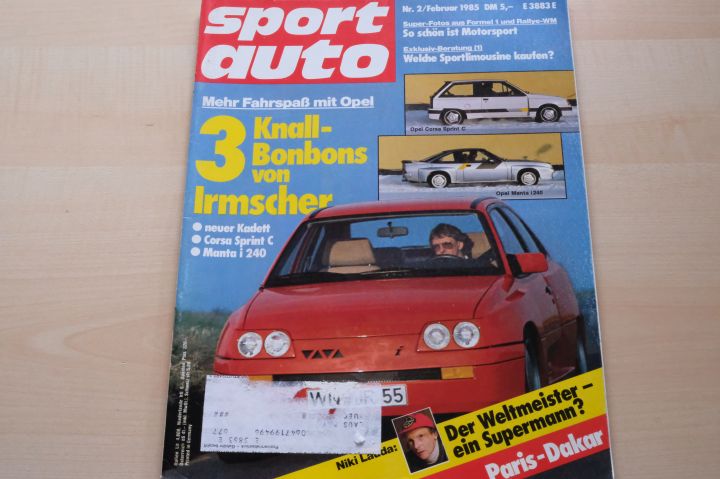 Deckblatt Sport Auto (02/1985)